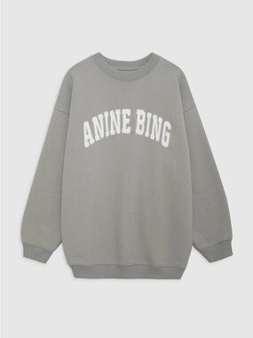 Anine Bing Tyler Storm Grey Crewneck Sweater